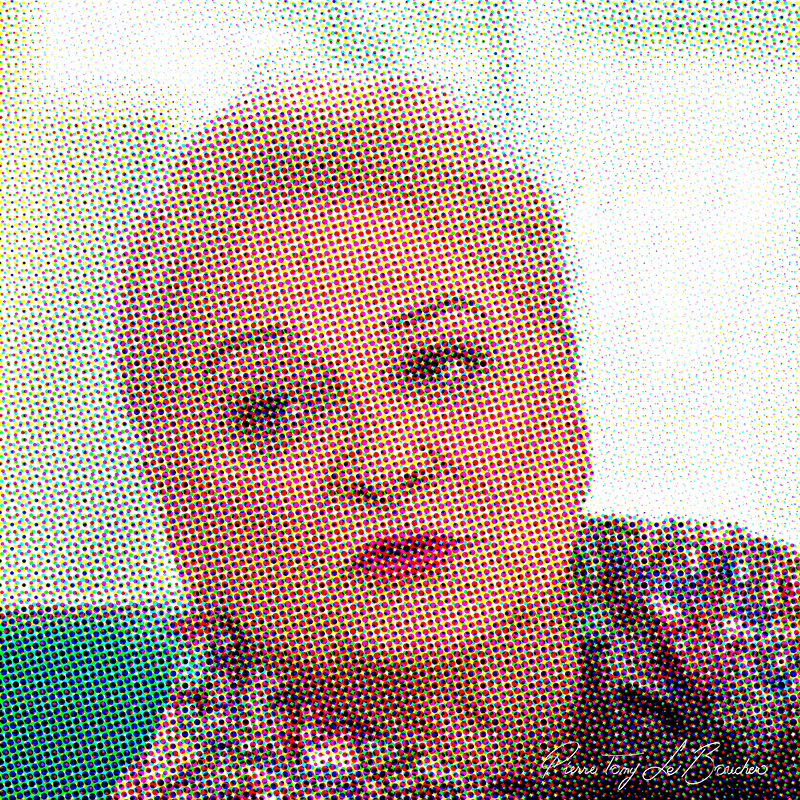 Portrait de Josiane Balasko traité par dilution optique.