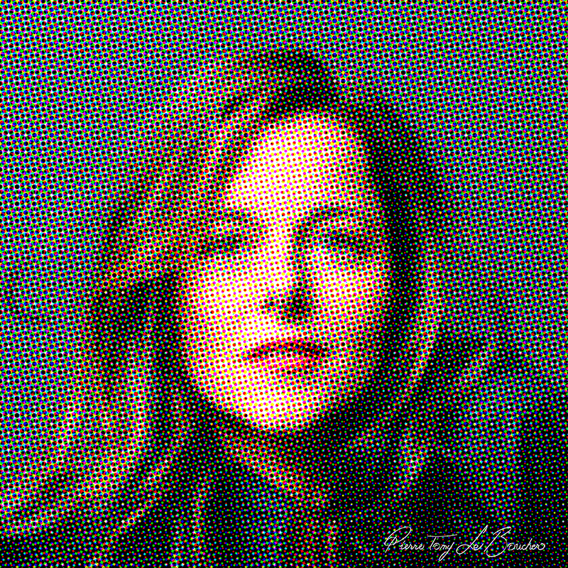 Portrait intitulé Laura Calamy traité par dilution optique.