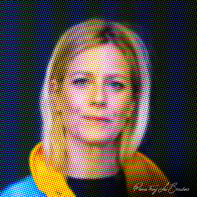 Portrait intitulé Marina Foïs traité par dilution optique.