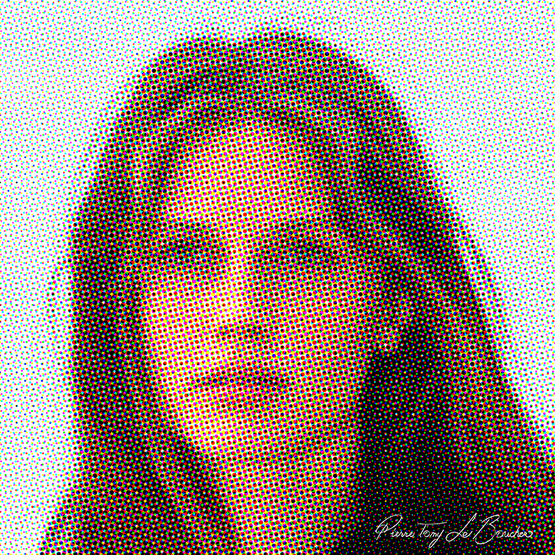 Portrait intitulé Marine Vacth traité par dilution optique.