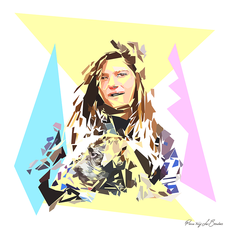 Aline Emma Fuche, figure de la tutelle : sa rencontre avec Hector révèle, dans L’éloge de l’approximation, une identité reconstruite par fragments.». Décrire précisément le personnage, les formes, les couleurs et la composition après insertion de l’image définitive.