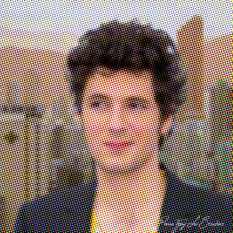 Portrait intitulé Vincent Lacoste traité par dilution optique.