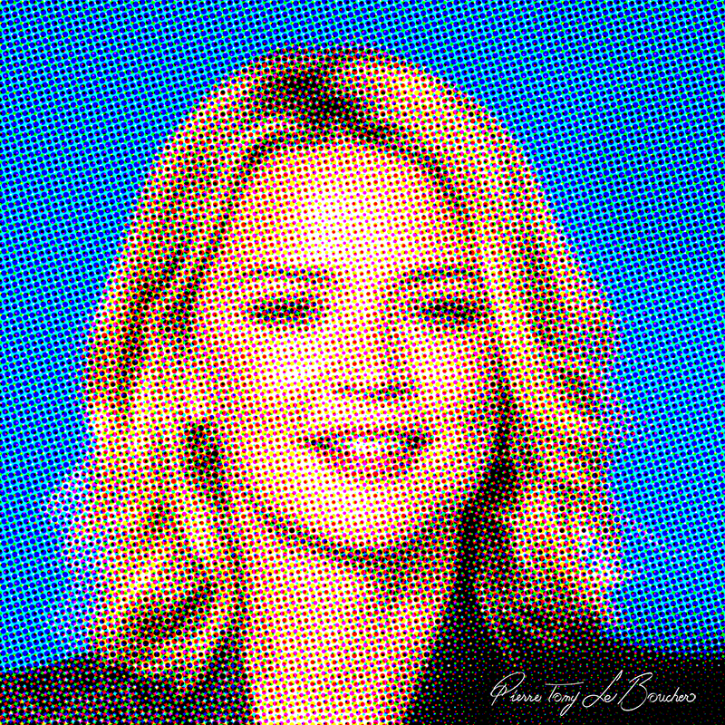 Portrait intitulé Virginie Efira traité par dilution optique.