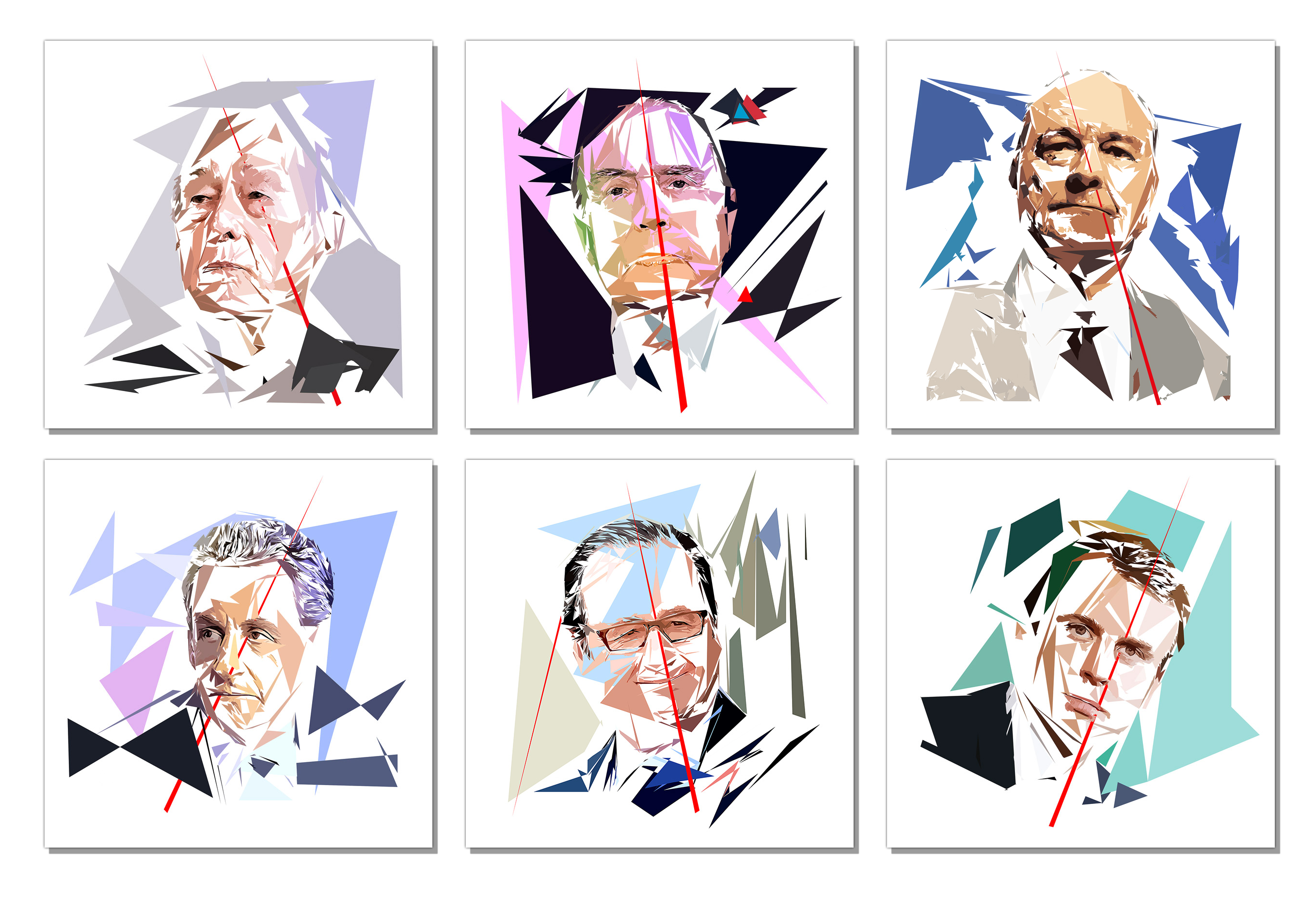 Portrait des 6 Présidents de la république française de 1974-à ce jour à la manière de l'éloge de l'approximation : du souvenir vaporeux à la perception. Portrait des 6 Présidents de la république française de 1974-à ce jour