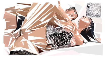 Peinture numérique sur toile de « Pantyhose » à la manière de l'éloge de l'approximation