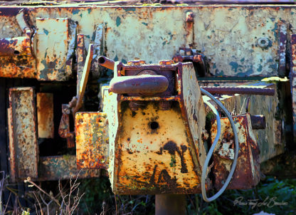 Détail SNCF possédant les stigmates du temps et de l'usage.