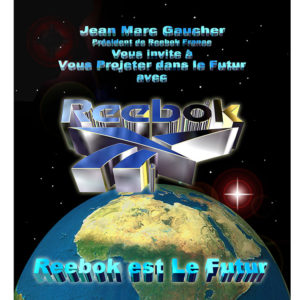 Carte d'invitation Reebok en relief 3d - Illustration 3D réalisée dans le cadre d'une communication marketing