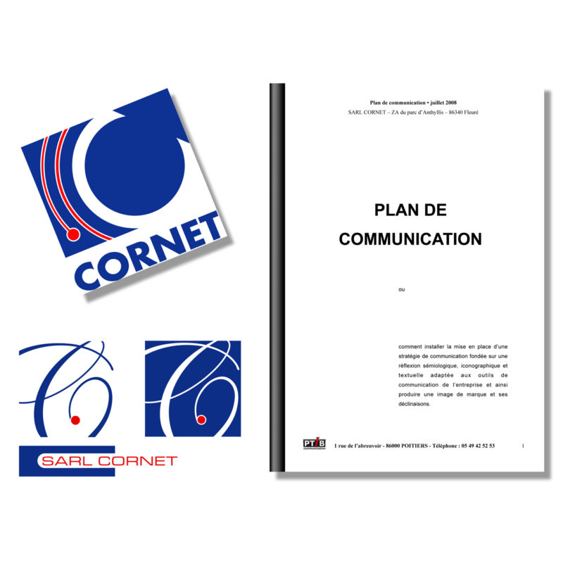 Identité visuelle : plan de communication de l'entreprise Cornet à Fleuré