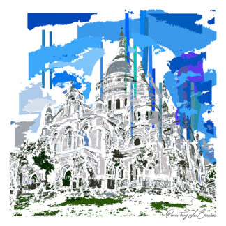 Basilique du sacré cœur de Montmartre-a-Paris - Cette déconstruction appelle le regardeur à puiser dans sa mémoire pour reconstruire par le souvenir et la remémoration d’informations perdues dans un océan d’incertitude.