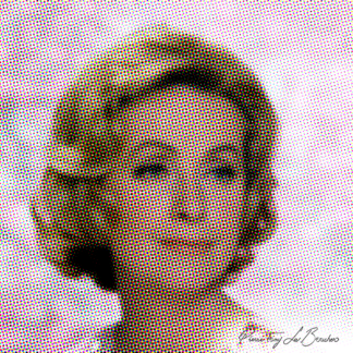 Tableau en peinture numérique de 1 mètre sur 1 mètre représentant le portrait de D. D., une star du cinéma français reconnue pour ses qualités d’interprète.