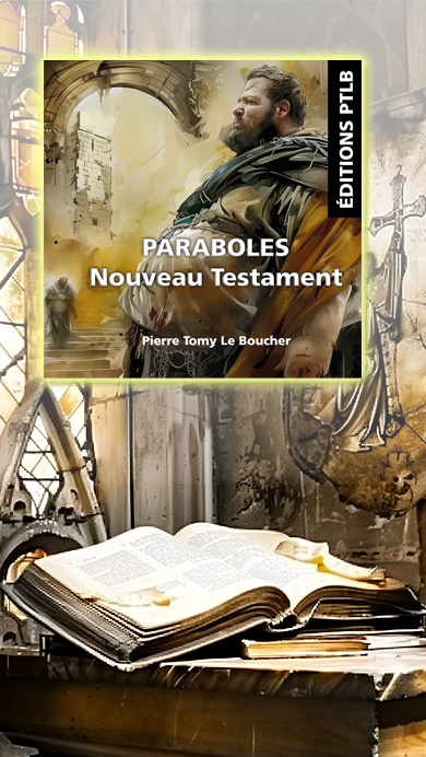 pop-up promotion livre du nouveau testament de Pierre Tomy Le Boucher
